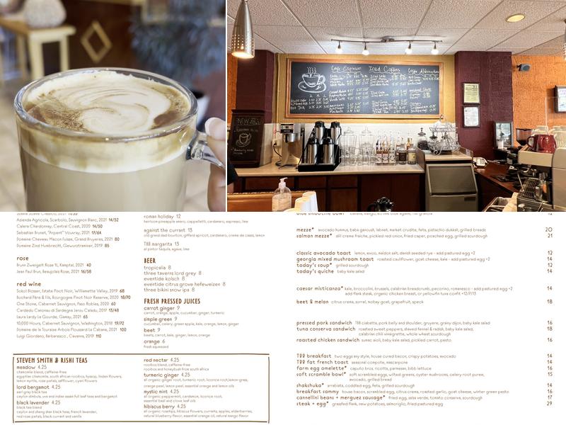 Paramount Coffee Shop Menu