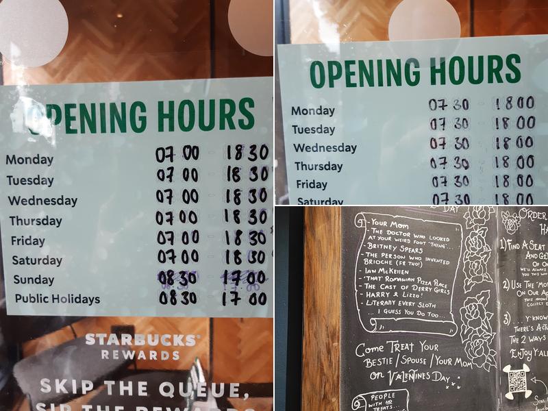 Starbucks Coffee Menu