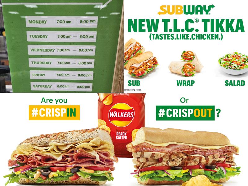 Subway Menu