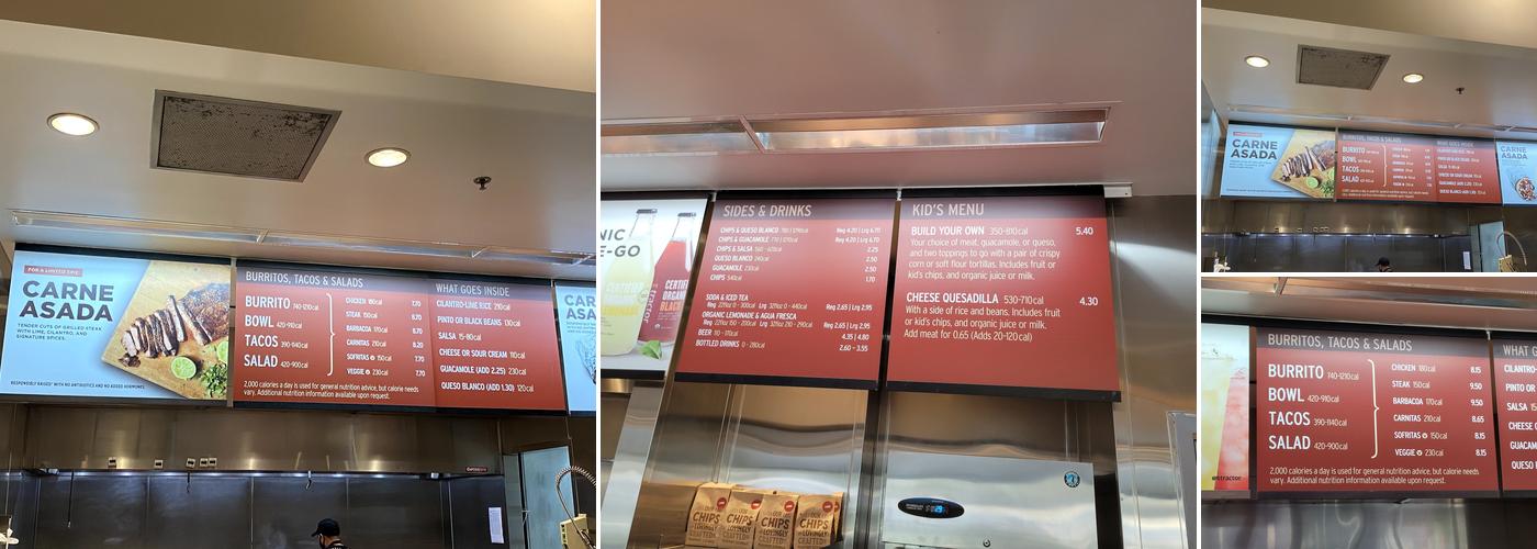 Chipotle Mexican Grill Menu