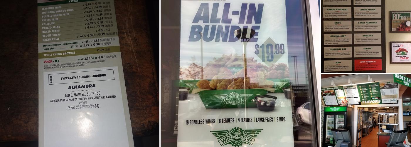 Wingstop Menu