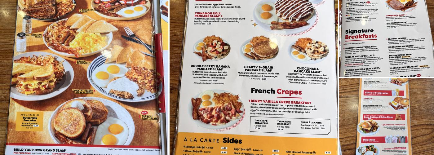 Denny's Restaurant Menu