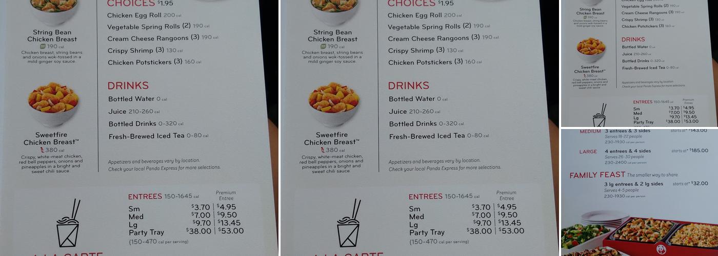 Panda Express Menu