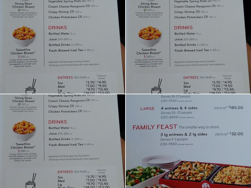 Panda Express Menu