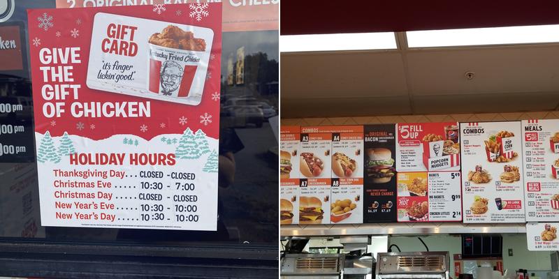 KFC Menu