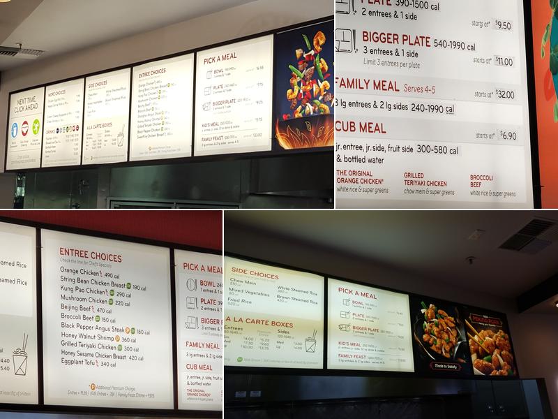 Panda Express Menu