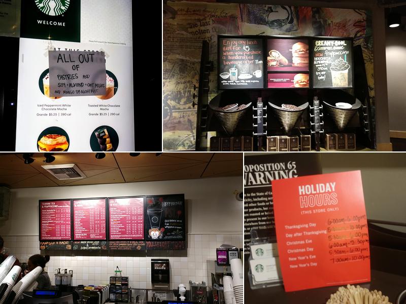 Starbucks Coffee Company Menu