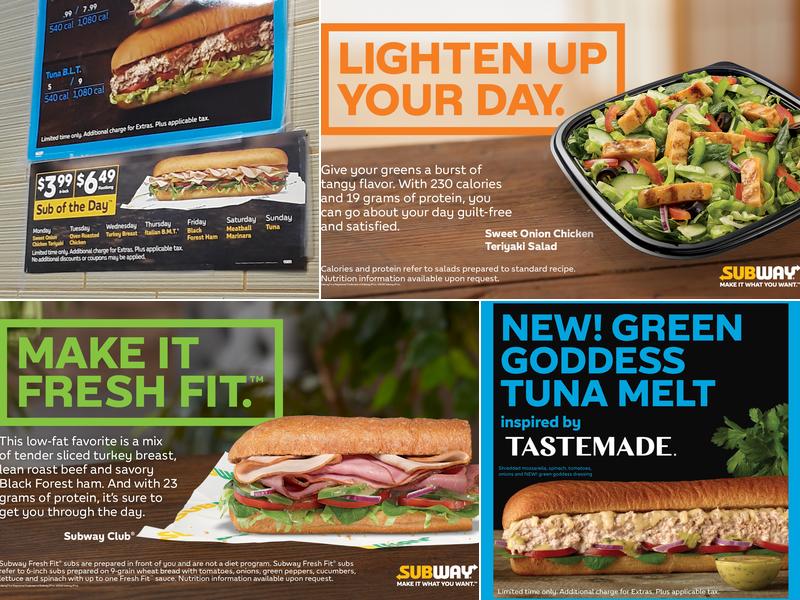 Subway Menu