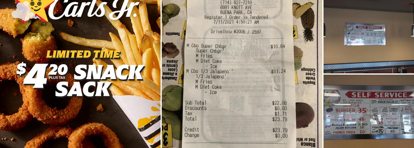 Carl's Jr. Menu