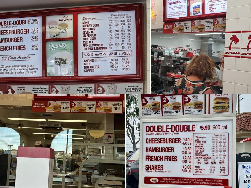 In-N-Out Burger Menu