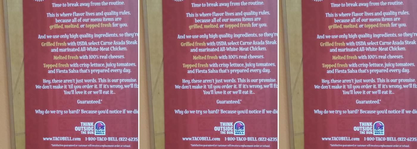 Taco Bell Menu