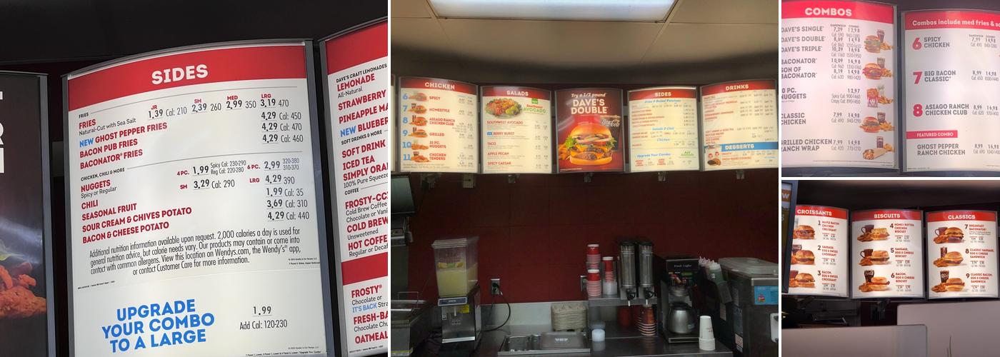 Wendy's Menu