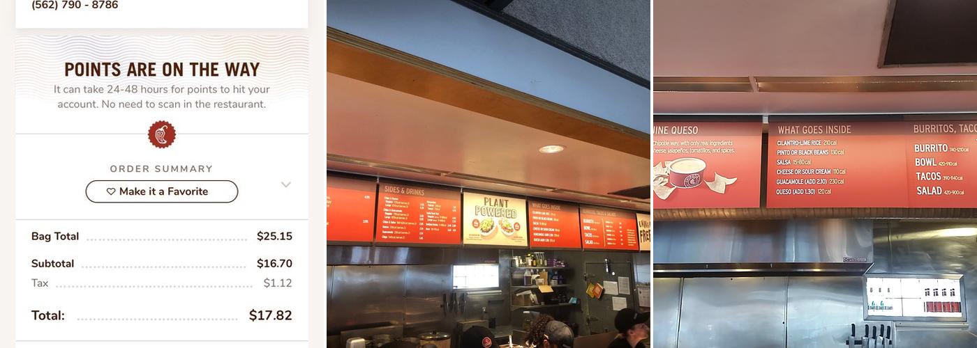 Chipotle Mexican Grill Menu