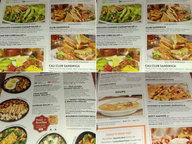 Denny's Restaurant Menu