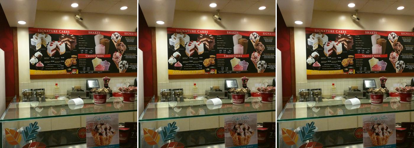 Cold Stone Creamery Menu