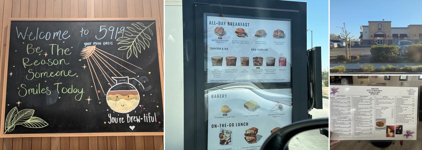 Starbucks Coffee Company Menu