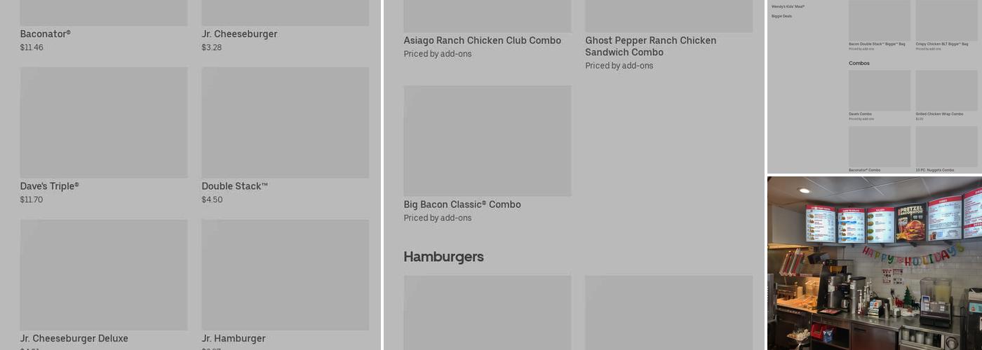 Wendy's Menu