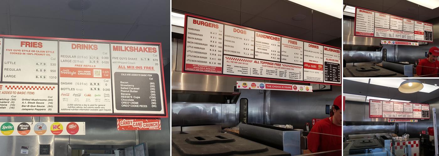 Five Guys Menu