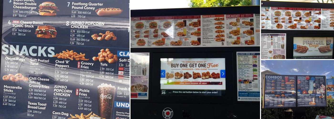 Sonic Drive-In Menu