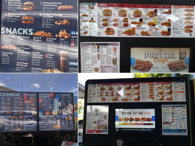 Sonic Drive-In Menu