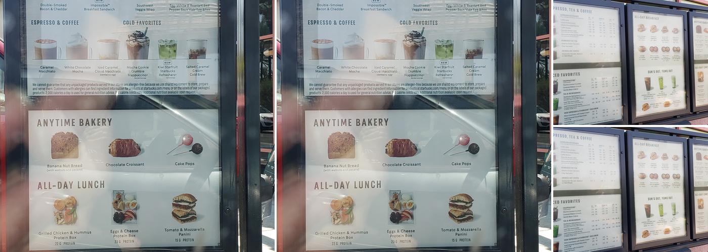 Starbucks Menu