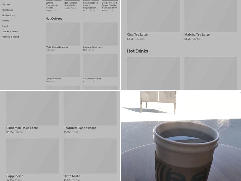 Starbucks Menu