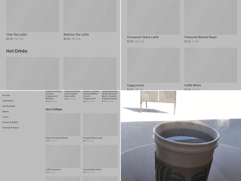 Starbucks Coffee Company Menu