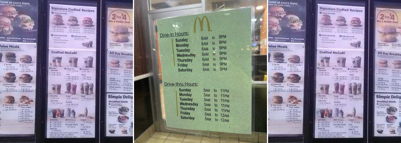 McDonald's Menu