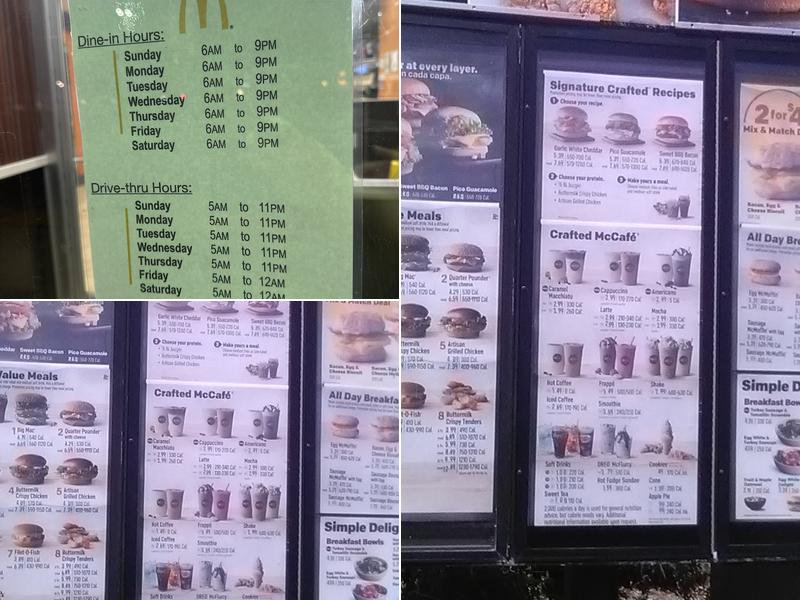 McDonald's Menu
