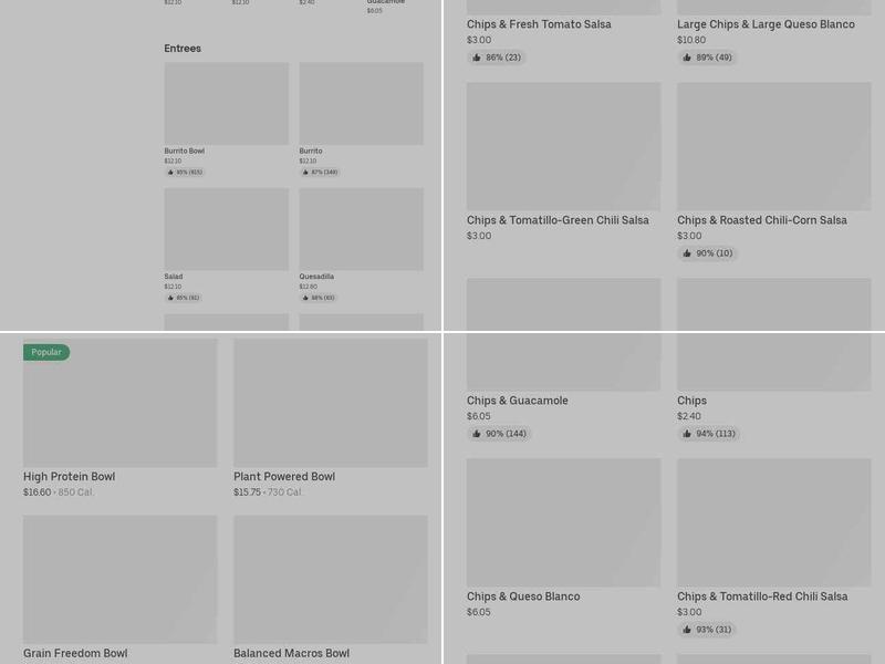 Chipotle Mexican Grill Menu