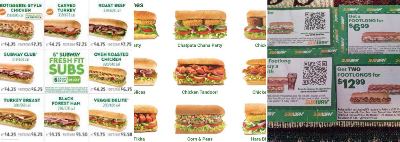 Subway Menu