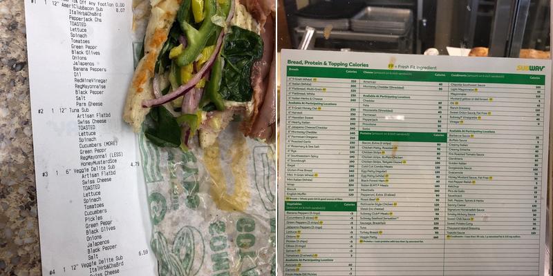Subway Menu
