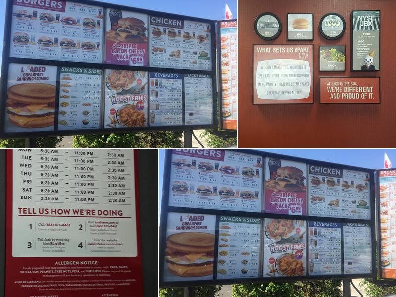 Jack In The Box Menu