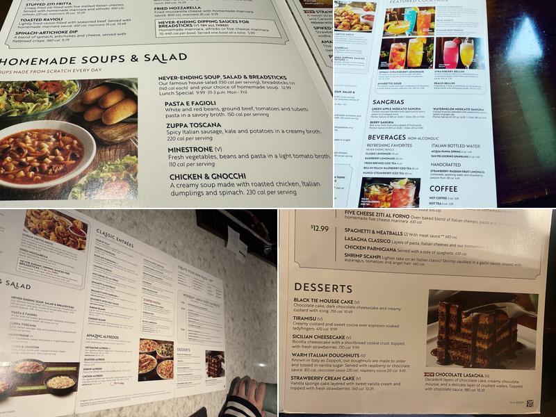 Olive Garden Italian Restaurant Menu