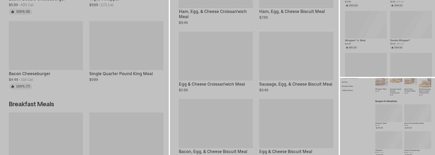 Burger King Menu
