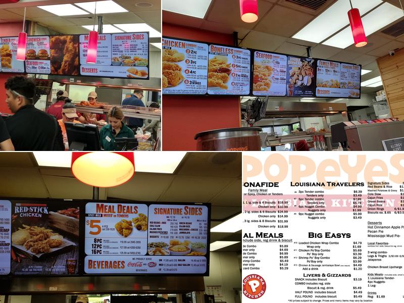 Popeyes Louisiana Kitchen Menu