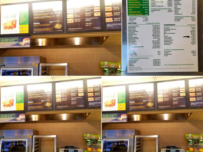Subway Menu