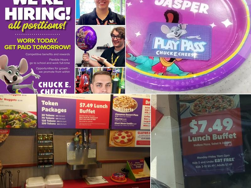 Chuck E. Cheese Menu