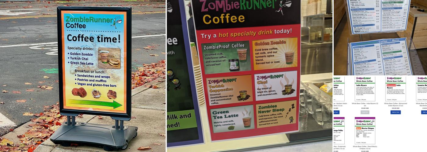 ZombieRunner Coffee Menu