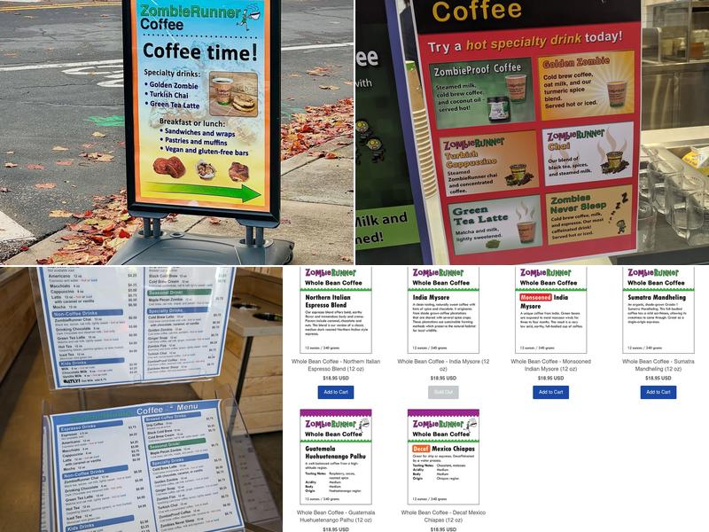ZombieRunner Coffee Menu