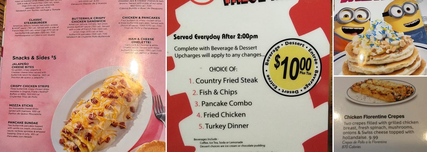 IHOP Menu