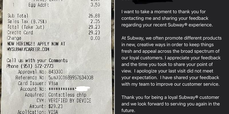 Subway Menu