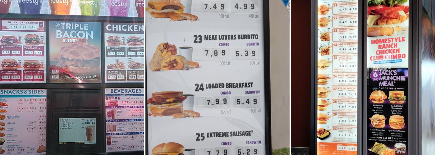 Jack In The Box Menu