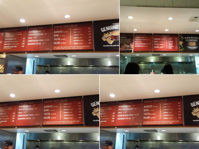 Chipotle Mexican Grill Menu