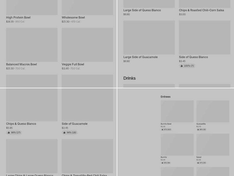 Chipotle Mexican Grill Menu