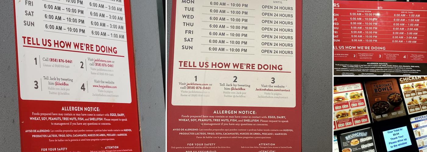 Jack In The Box Menu