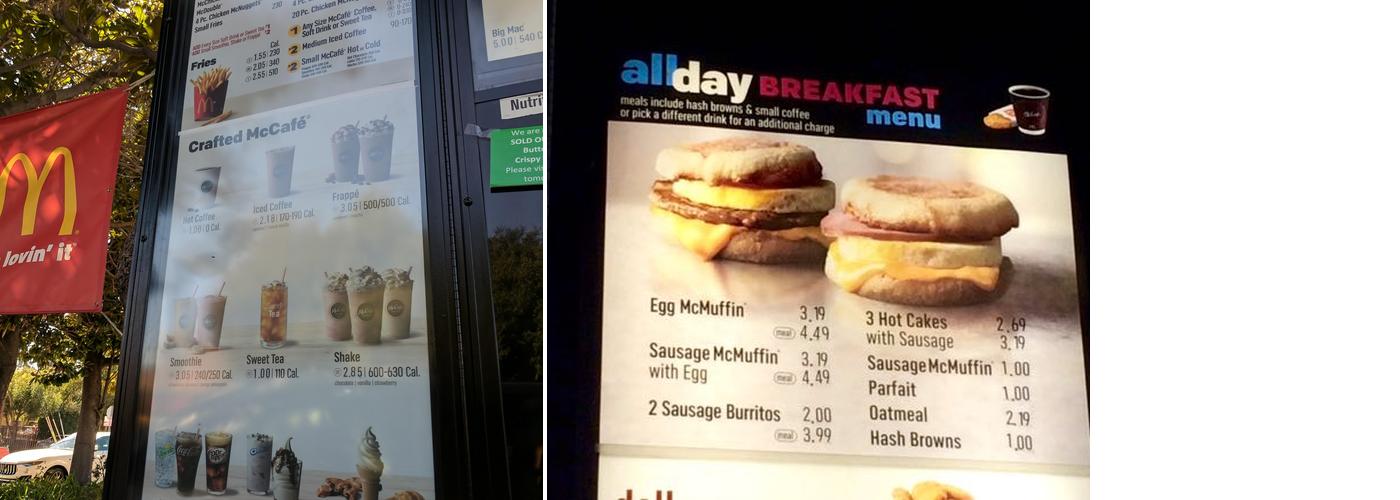 McDonald's Menu