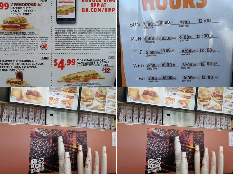 Burger King Menu