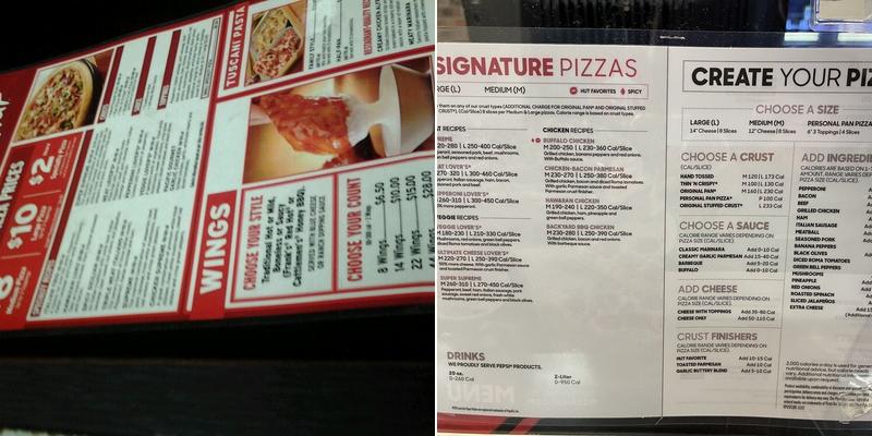 Pizza Hut Menu