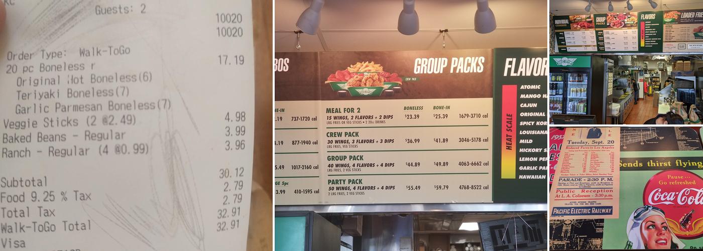 Wingstop Menu